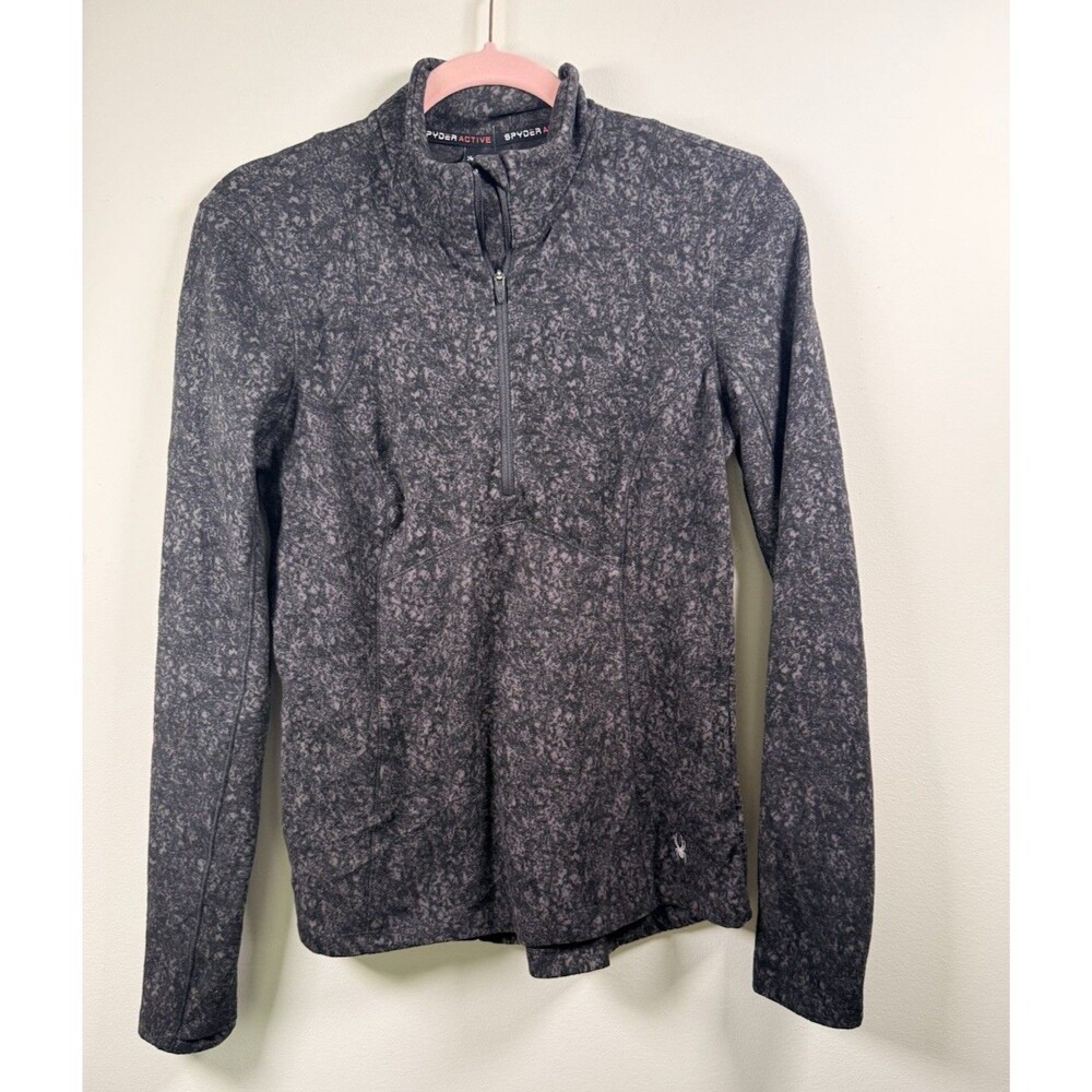 The Spyder Active 1/4 Zip Pullover Marled Gray Size S
